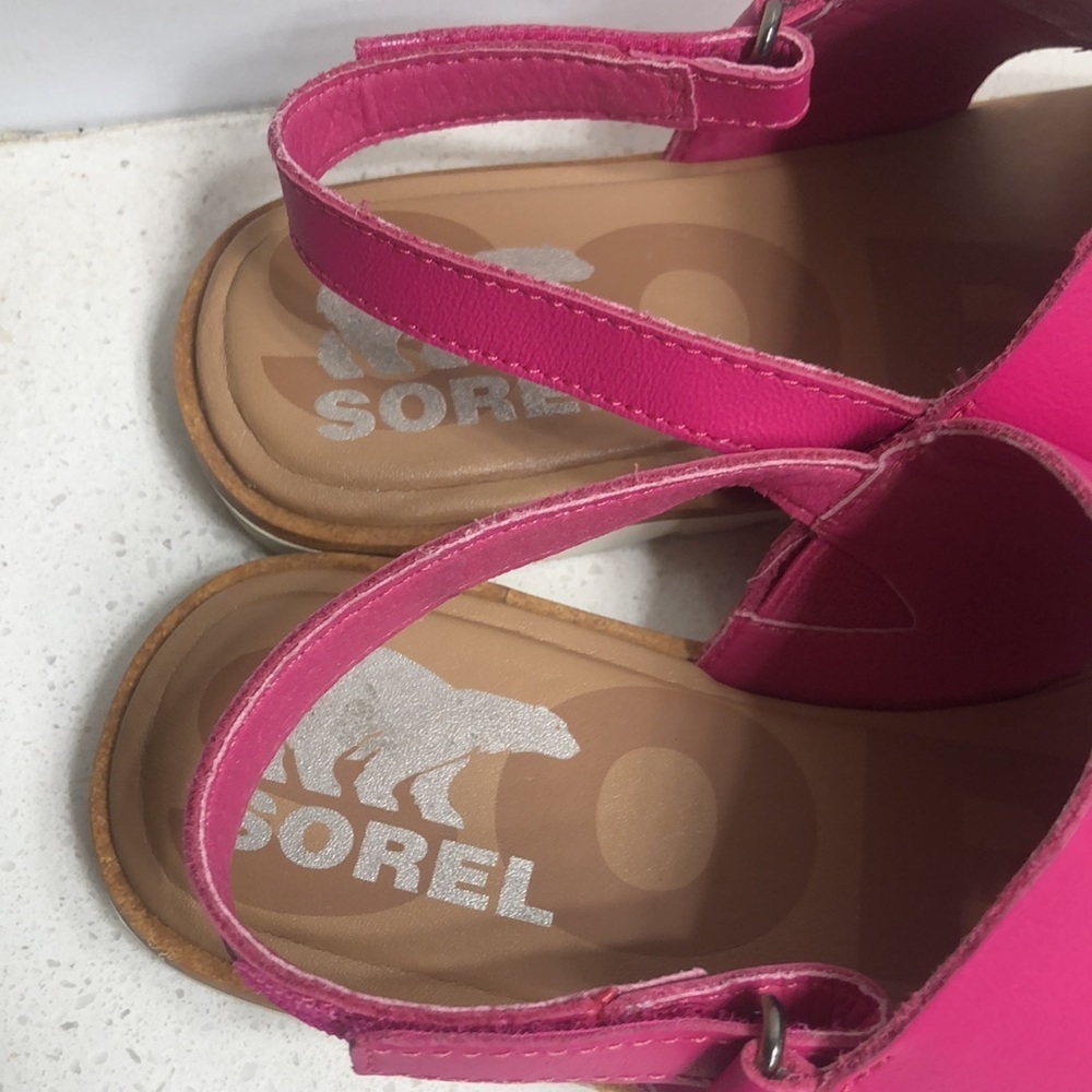 Sorel Ella II Slingback Sandals Pink Tan 6 - Picture 5 of 8